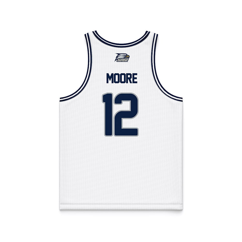 Georgia Southern - NCAA Men's Basketball : Tyren Moore - White Basketball Jersey-1
