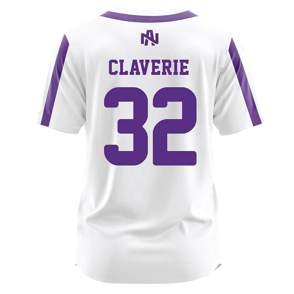 North Alabama - NCAA Softball : Aubrie Claverie - White Jersey-1