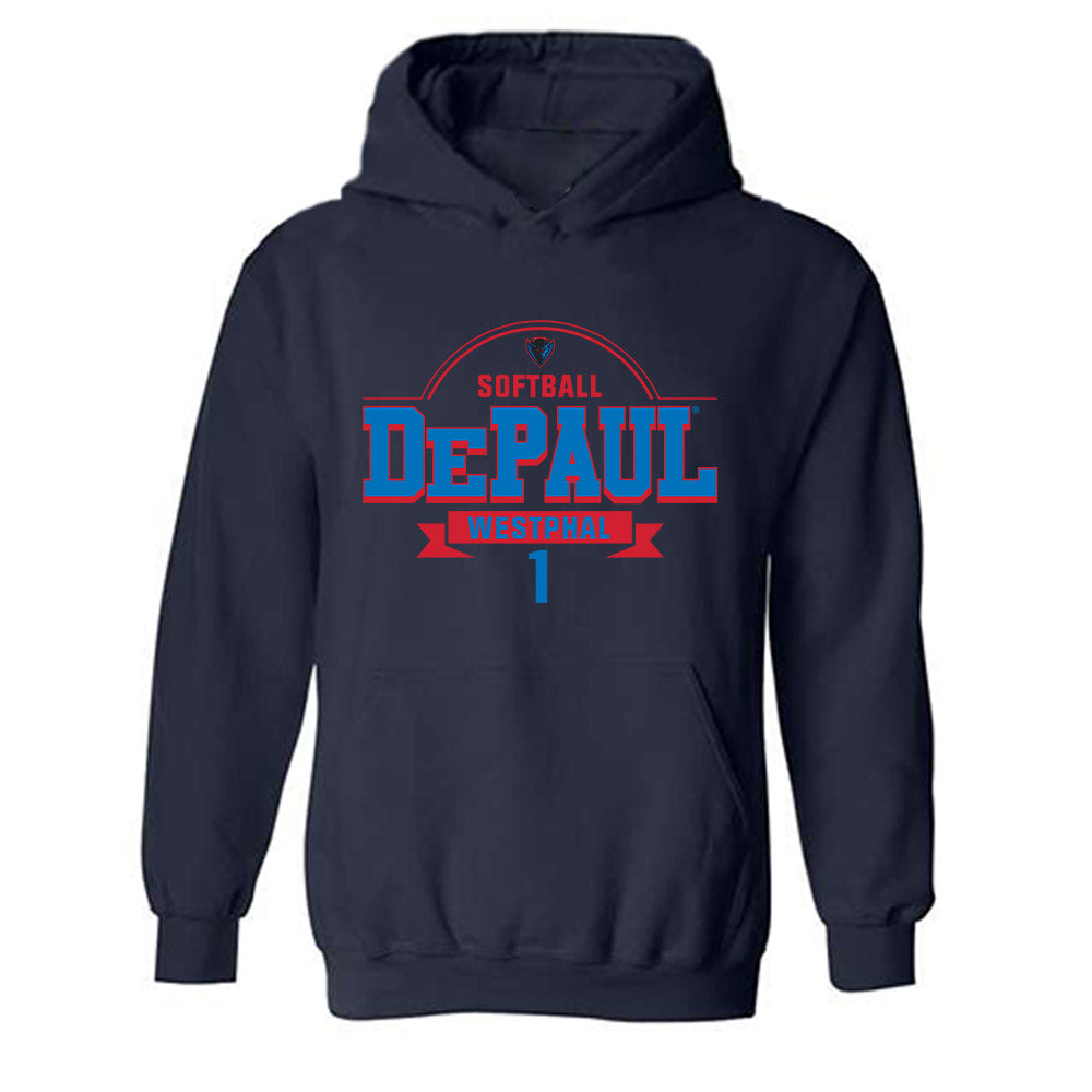 DePaul - NCAA Softball : Kailie Westphal - Classic Fashion Shersey Hooded Sweatshirt-0