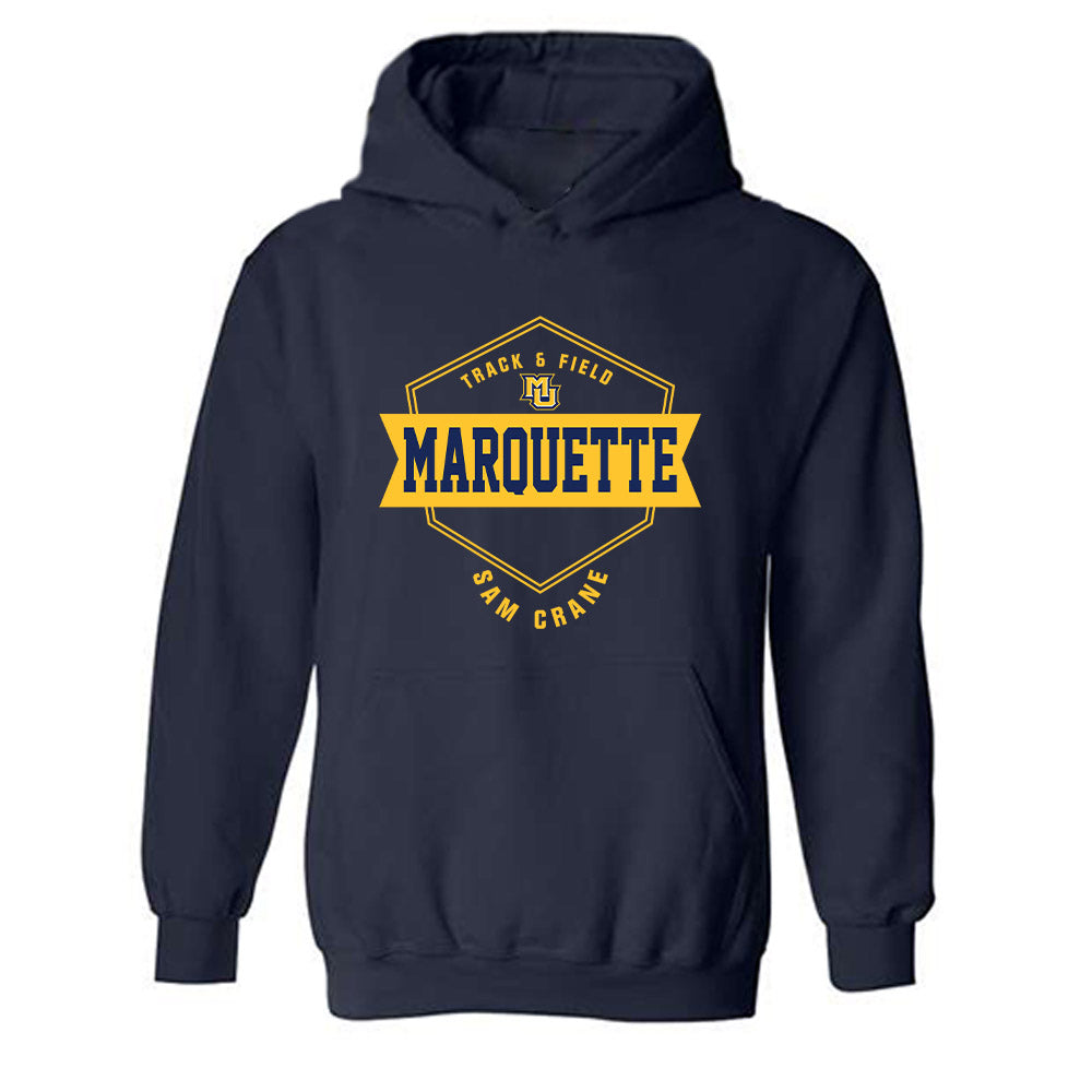 Marquette - NCAA Men's Track & Field : Sam Crane - Fashion Shersey Hooded Sweatshirt-0