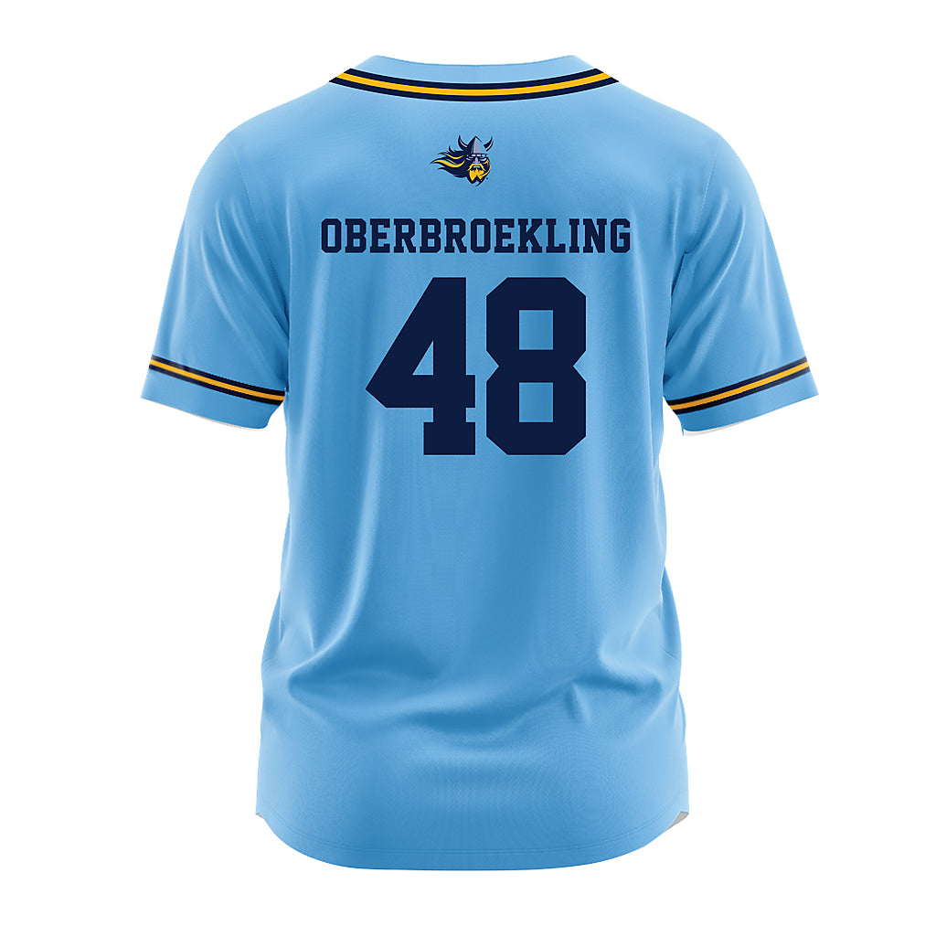 AU - NCAA Baseball : Caden Oberbroekling - Light Blue Jersey-1