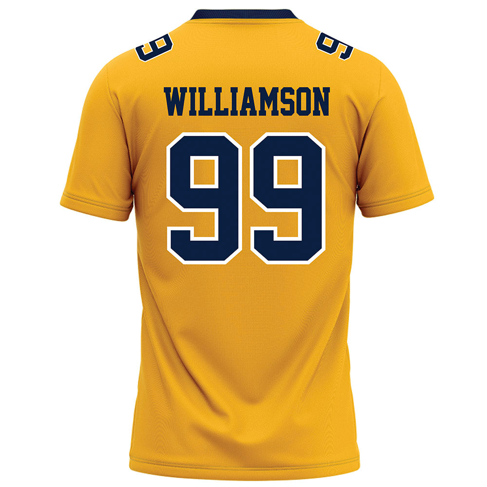 AU - NCAA Football : Khadin Williamson - Gold Football Jersey-1