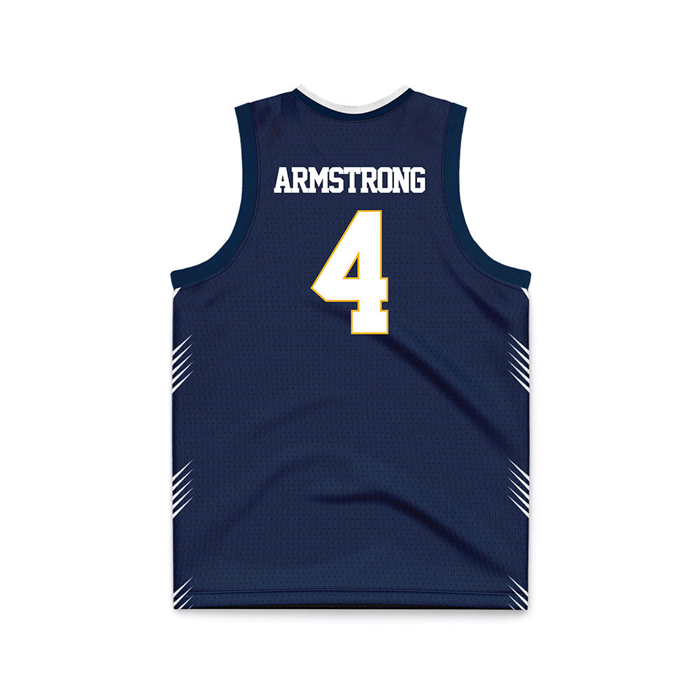 AU - NCAA Men's Basketball : Cj Armstrong - Navy Basketball Jersey-1
