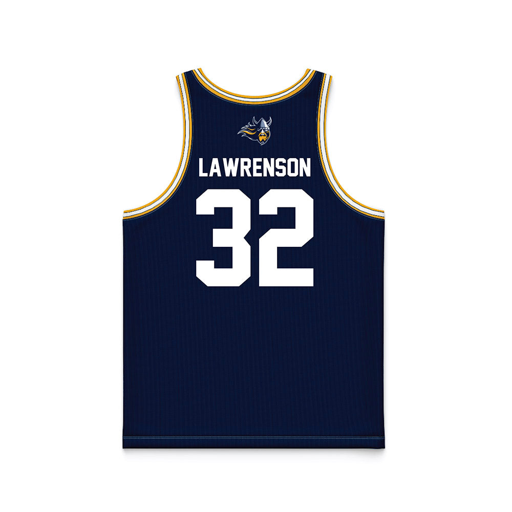AU - NCAA Women's Basketball : Makinley Lawrenson - Navy Basketball Jersey-1