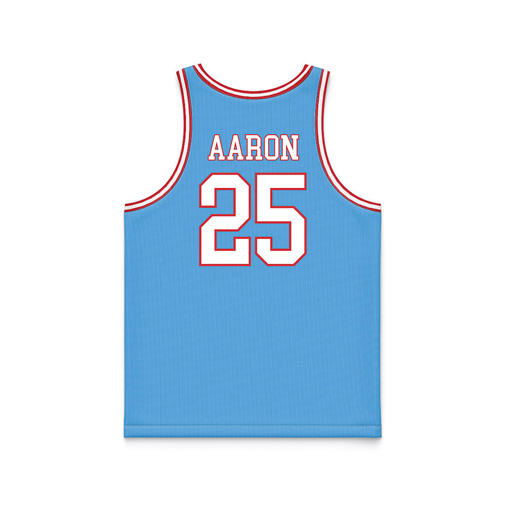 LA Tech - NCAA Women's Basketball : Averi Aaron - Retro Blue Basketball Jersey