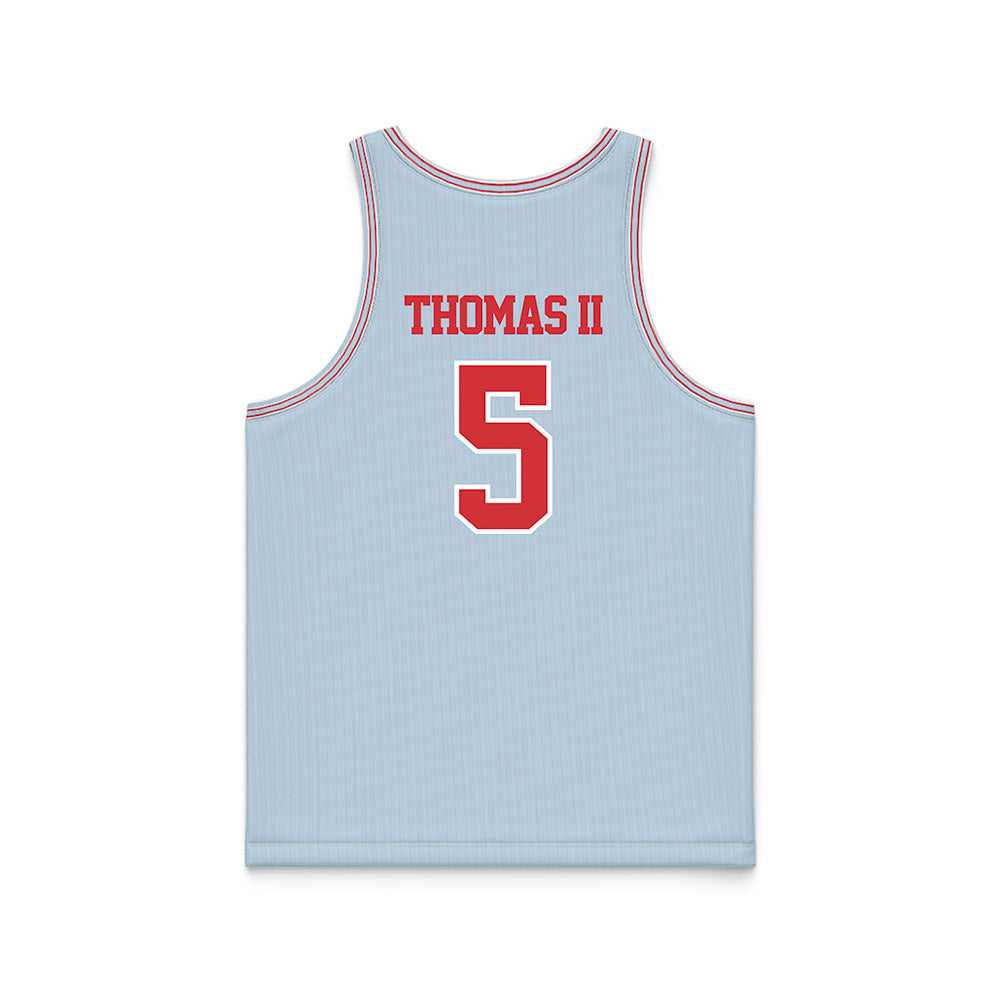 LA Tech - NCAA Men's Basketball : Avery Thomas II - Light Blue Basketball Jersey-1
