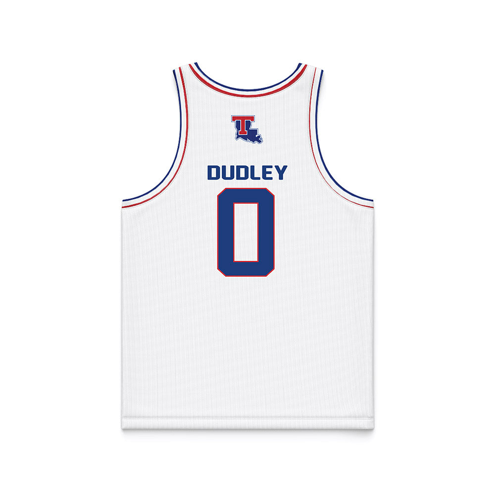 LA Tech - NCAA Men's Basketball : DJ Dudley - White Basketball Jersey-1