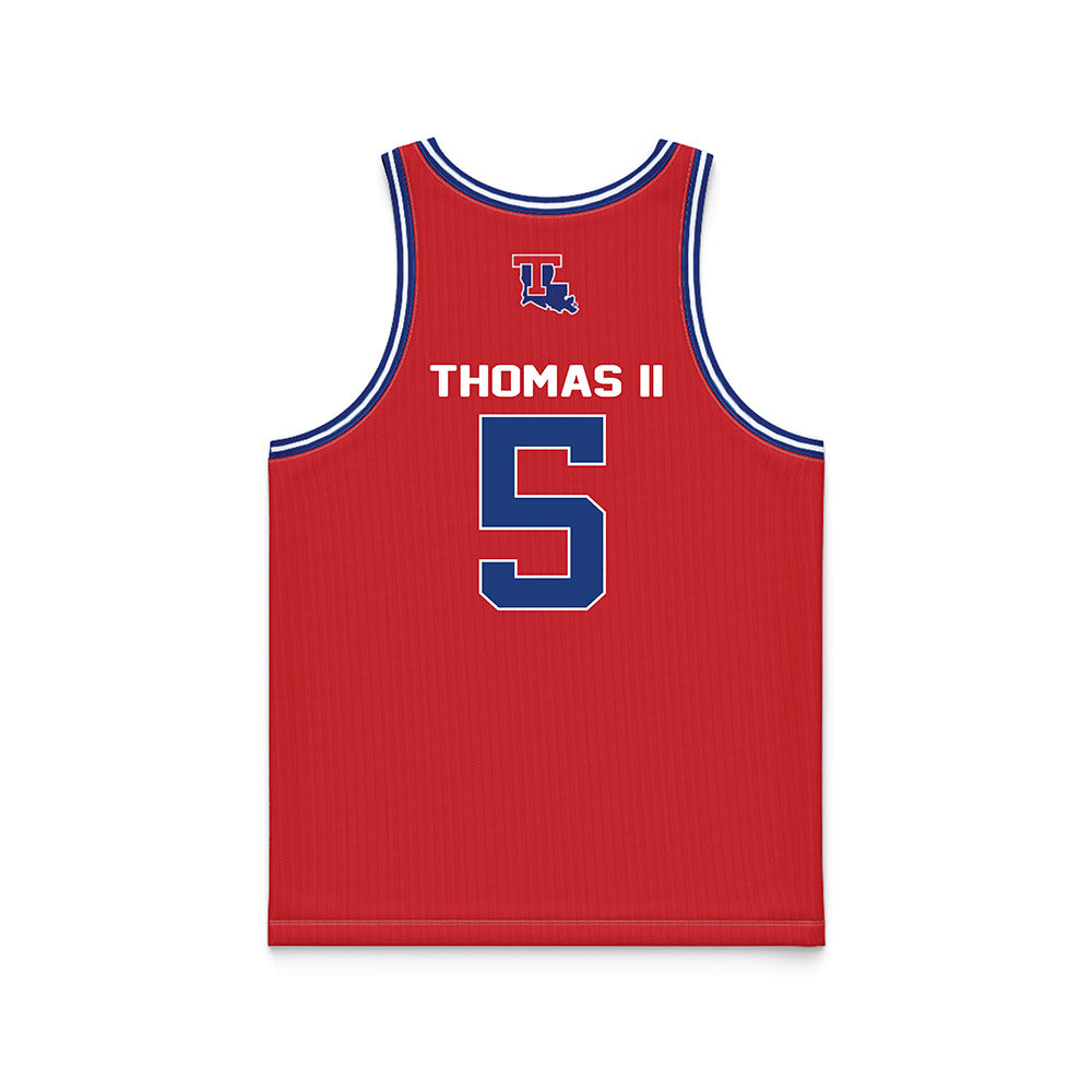 LA Tech - NCAA Men's Basketball : Avery Thomas II - Red Basketball Jersey-1