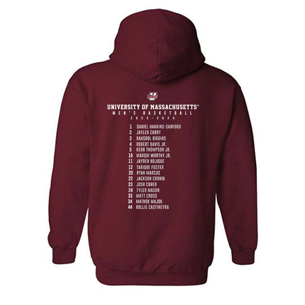 UMass - NCAA Men's Basketball : Donovan Brown - Hooded Sweatshirt-1