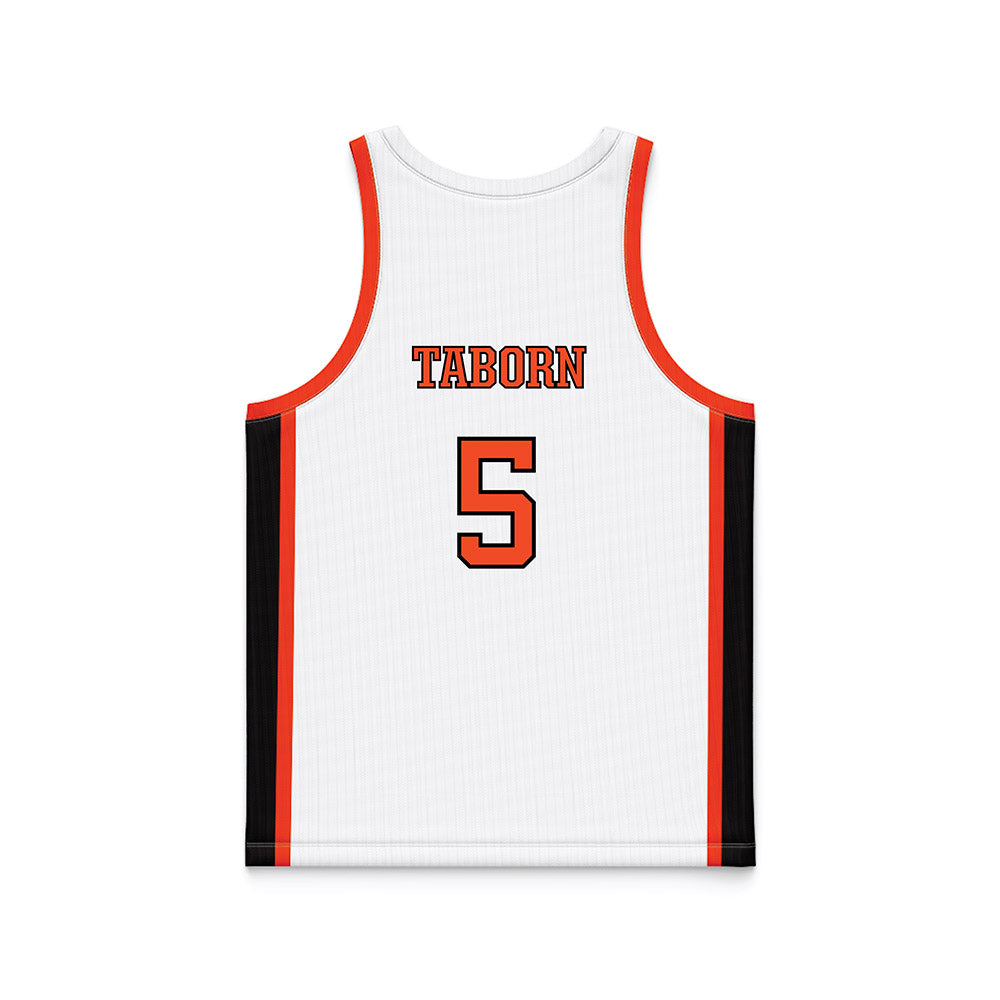 Campbell - NCAA Women's Basketball : Mikayla Taborn - White Basketball Jersey