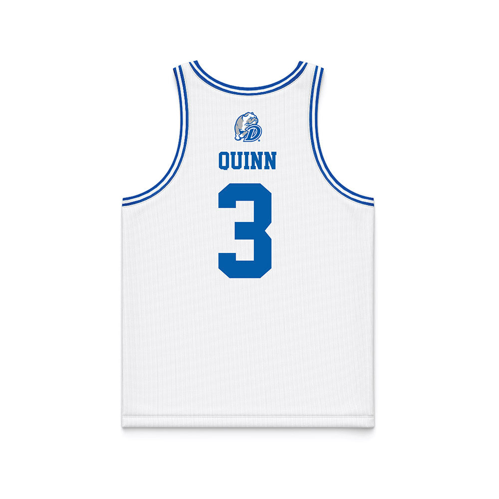 Drake - NCAA Men's Basketball : Jalen Quinn - White Basketball Jersey-1