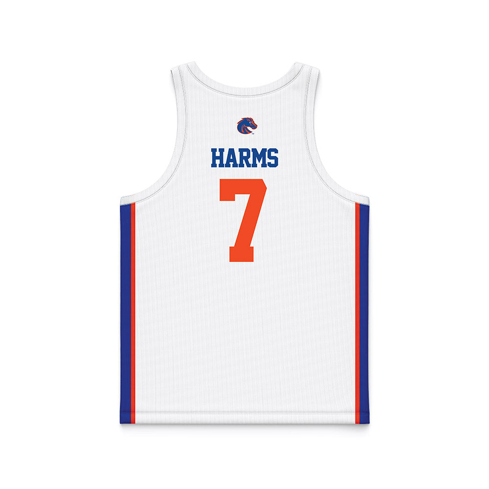 Boise State - NCAA Women's Basketball : Izzir Harms - White Basketball Jersey-1