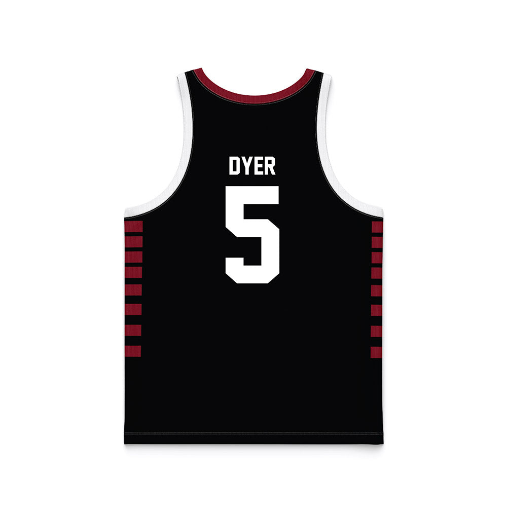 Troy - NCAA Women's Basketball : Xaviera Dyer - Black Basketball Jersey-1