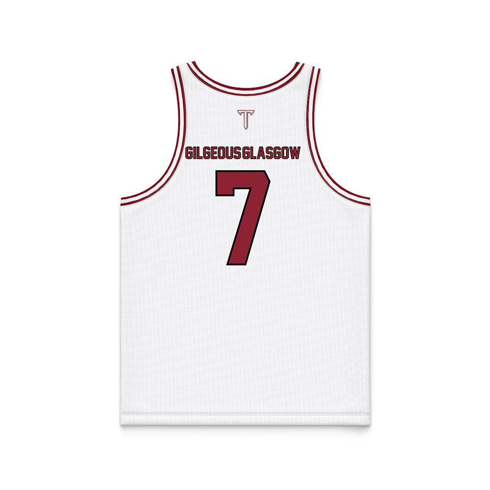 Troy - NCAA Men's Basketball : Javier Gilgeous-Glasgow - White Basketball Jersey-1