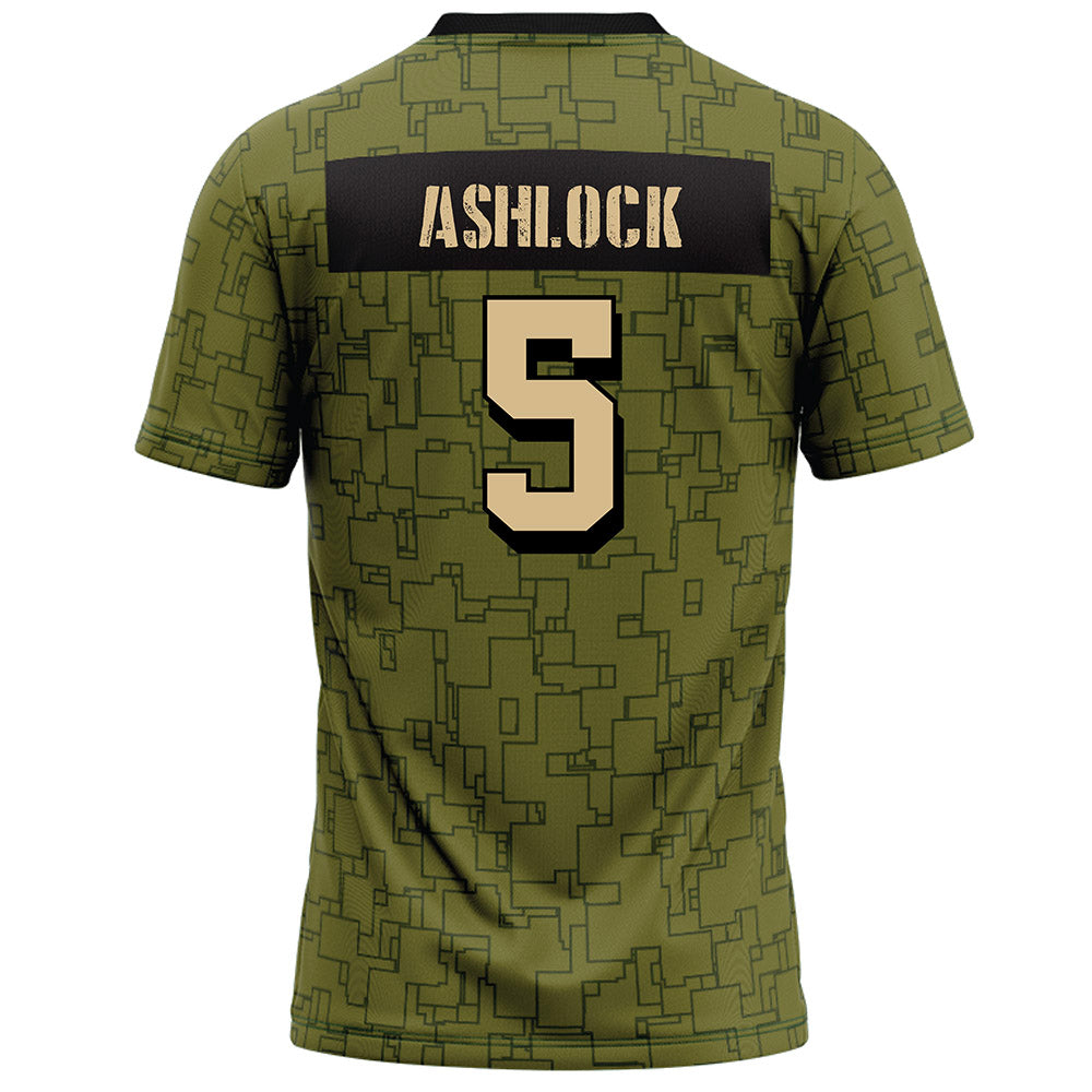 Hawaii - NCAA Football : Pofele Ashlock - Green Camo Football Jersey-1