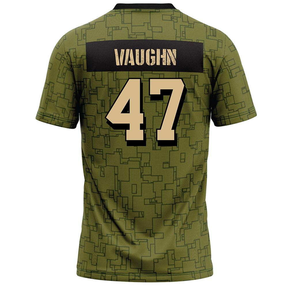 Hawaii - NCAA Football : Christian Vaughn - Green Camo Football Jersey-1