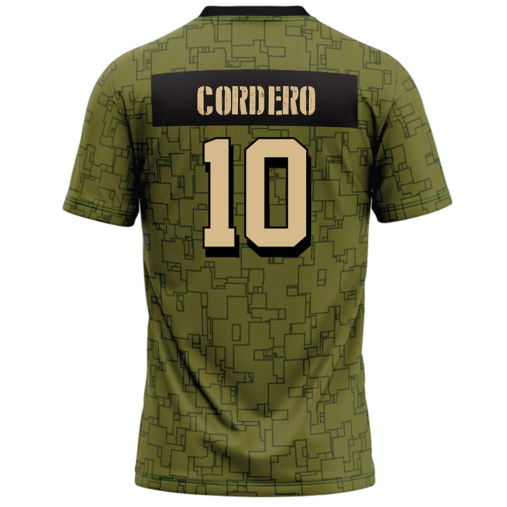 Hawaii - NCAA Football : David Cordero - Green Camo Football Jersey-1
