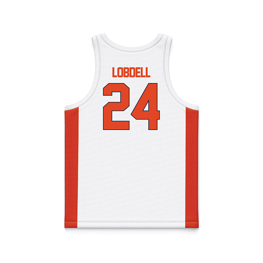 Syracuse - NCAA Men's Basketball : Noah Lobdell - White Basketball Jersey-1