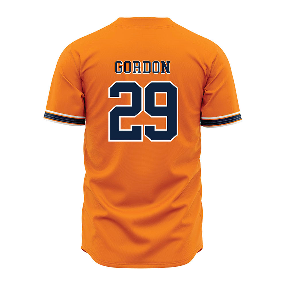 UT Martin - NCAA Baseball : Adam Gordon - Orange Jersey-1