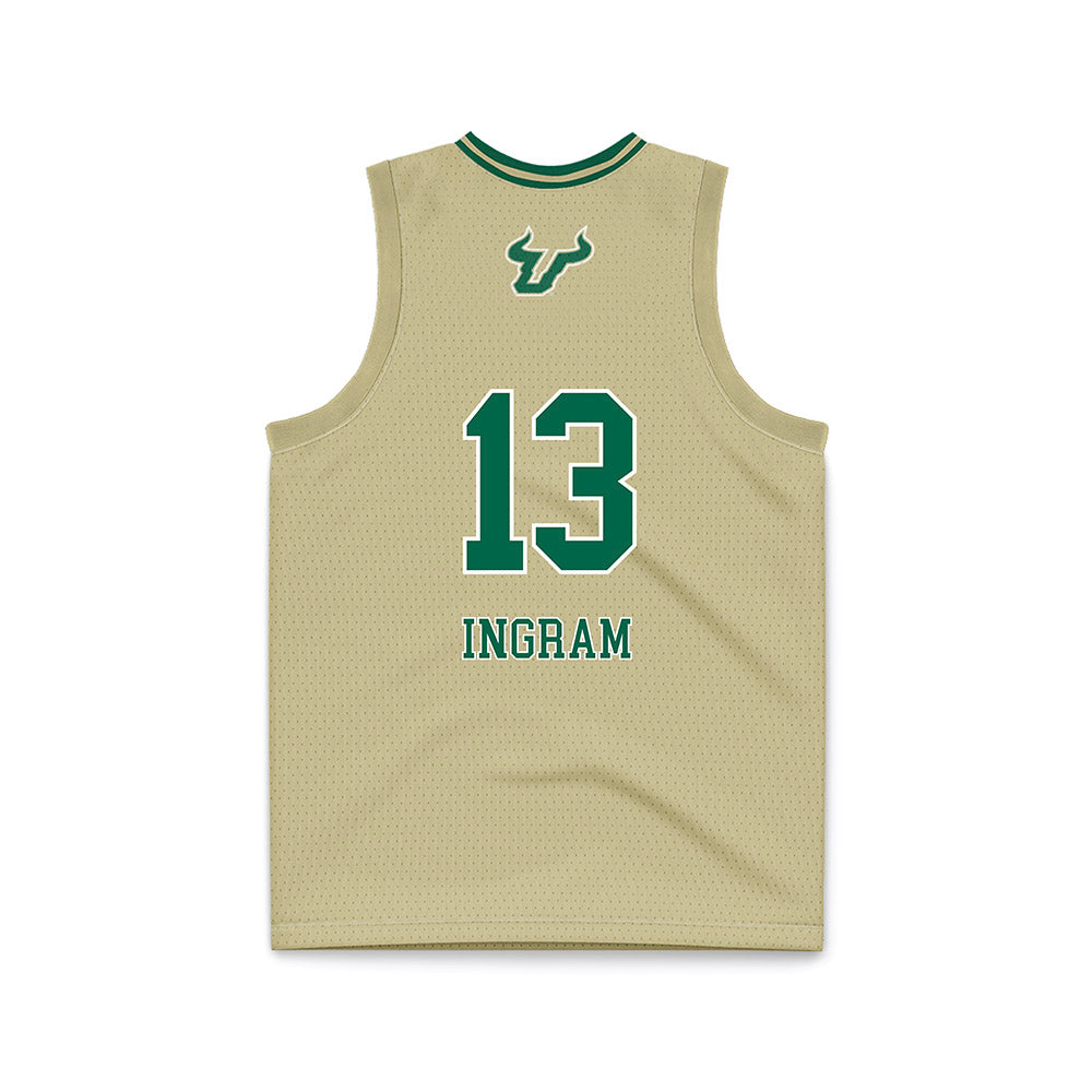 USF - NCAA Women's Basketball : Stefanie Ingram - Cream Basketball Jersey-1