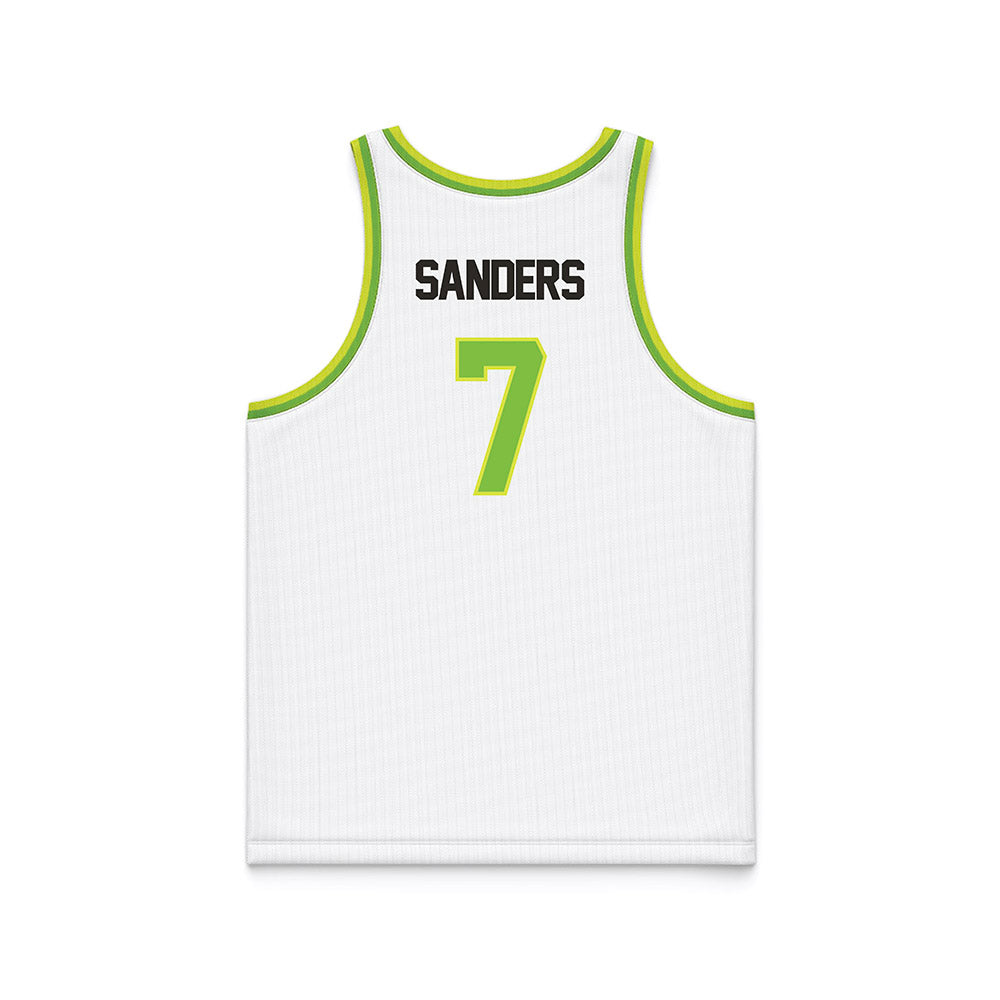 USF - NCAA Men's Basketball : Caleb Sanders - White Basketball Jersey-1