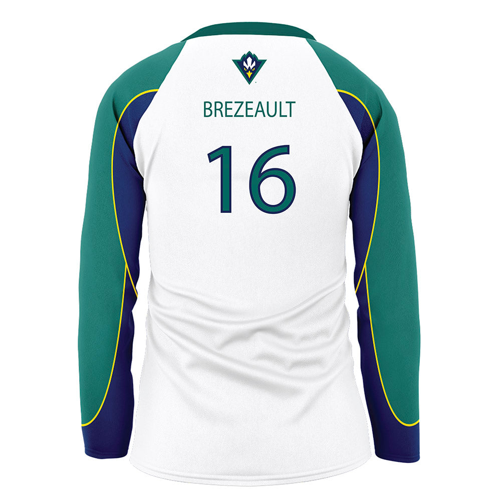 UNC Wilmington - NCAA Women's Volleyball : Alexa Brezeault - White Volleyball Jersey