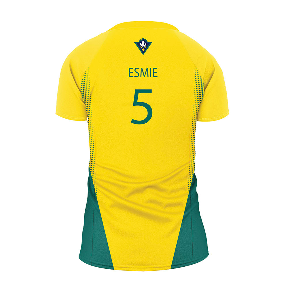 UNC Wilmington - NCAA Women's Volleyball : Morgan Esmie - Yellow Volleyball Jersey-1