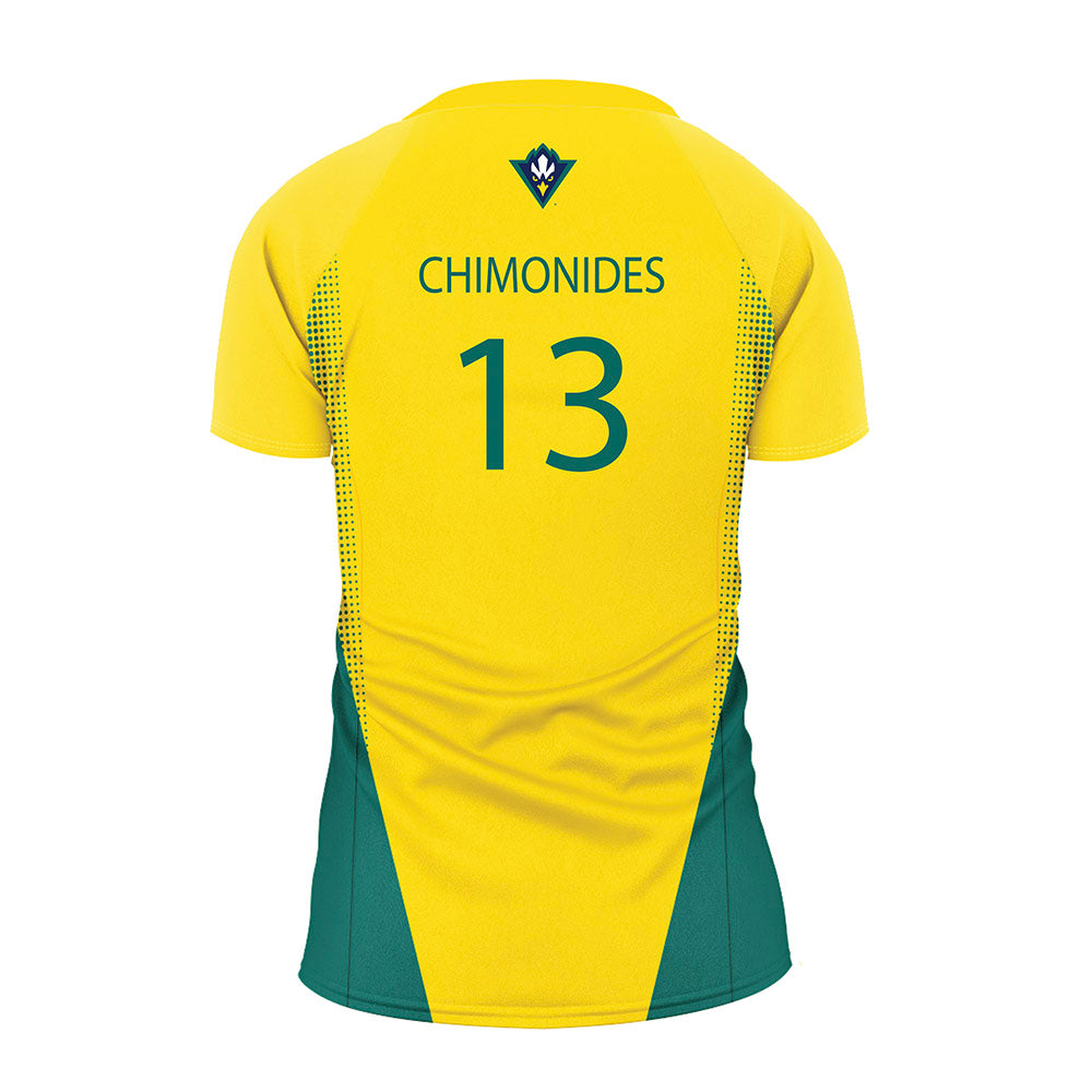 UNC Wilmington - NCAA Women's Volleyball : Rania Chimonides - Yellow Volleyball Jersey-1