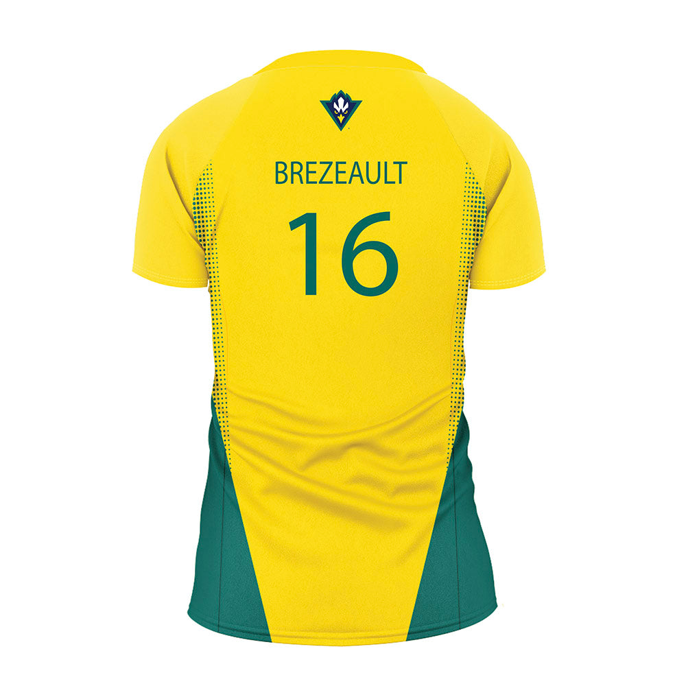 UNC Wilmington - NCAA Women's Volleyball : Alexa Brezeault - Yellow Volleyball Jersey
