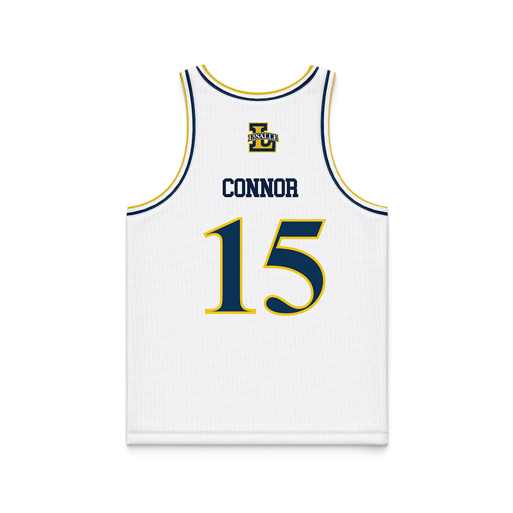 La Salle - NCAA Women's Basketball : Ashleigh Connor - White Basketball Jersey-1