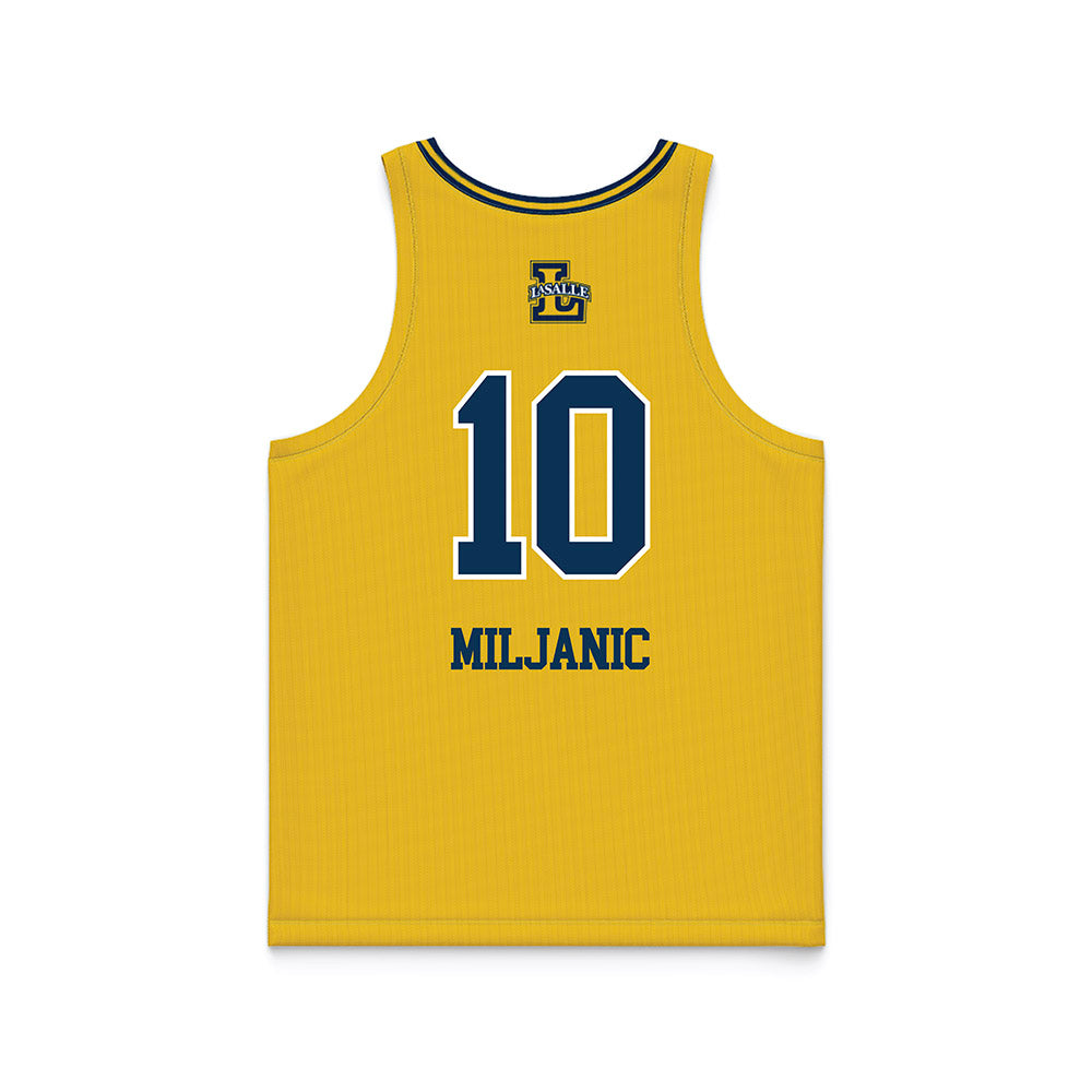La Salle - NCAA Women's Basketball : Ivona Miljanic - Gold Basketball Jersey-1