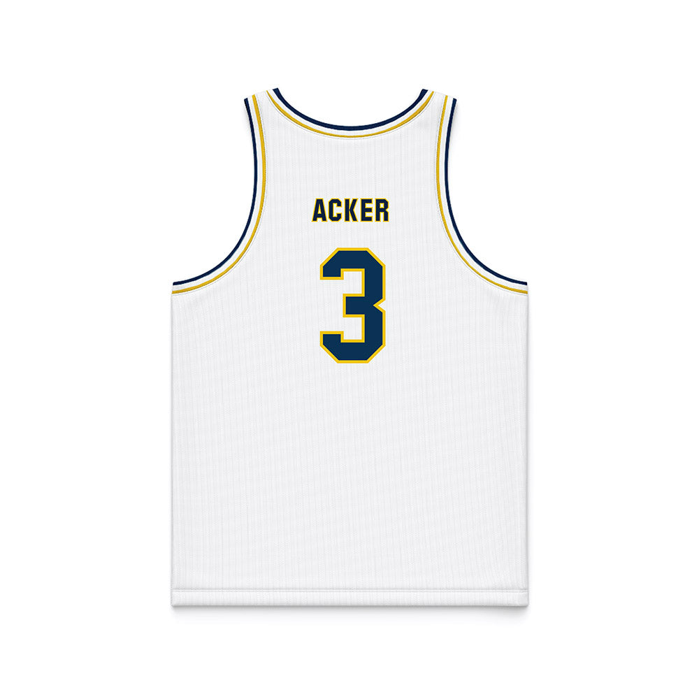 La Salle - NCAA Men's Basketball : Eric Acker - White Basketball Jersey-1