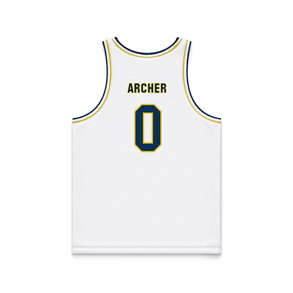 La Salle - NCAA Men's Basketball : Justin Archer - White Basketball Jersey-1