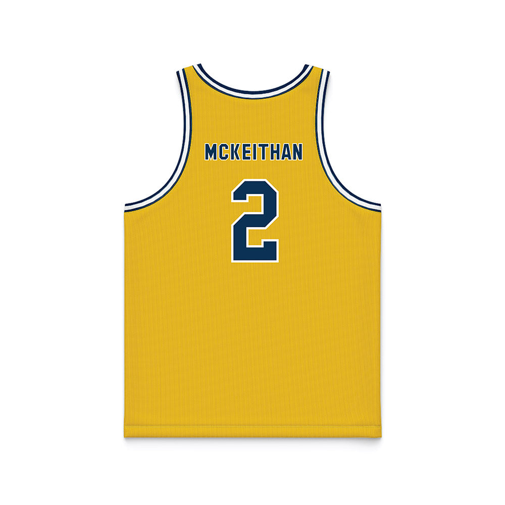 La Salle - NCAA Men's Basketball : Corey McKeithan - Gold Basketball Jersey-1