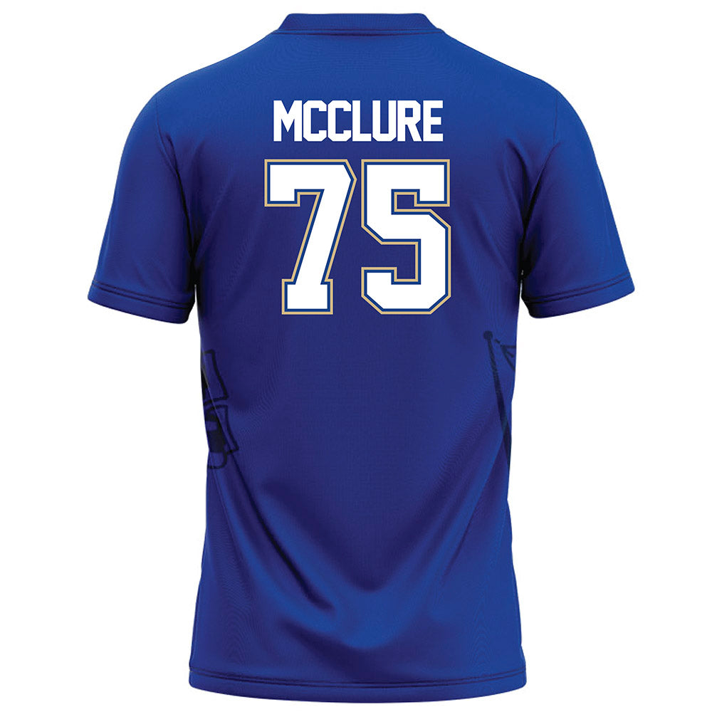 Tulsa - NCAA Football : Evan Mcclure - Blue Football Jersey-1