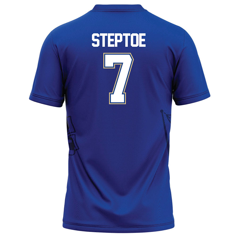 Tulsa - NCAA Football : Zion Steptoe - Blue Football Jersey-1