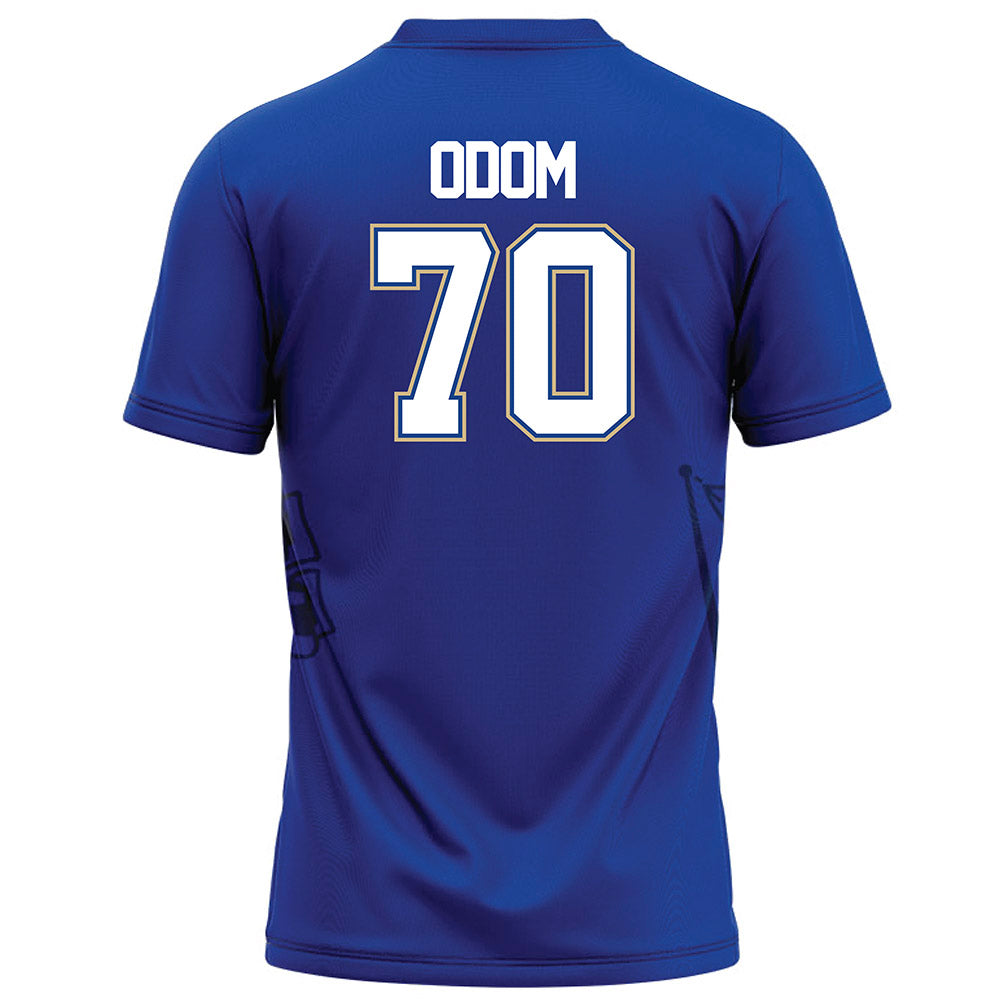 Tulsa - NCAA Football : Evan Odom - Blue Football Jersey-1