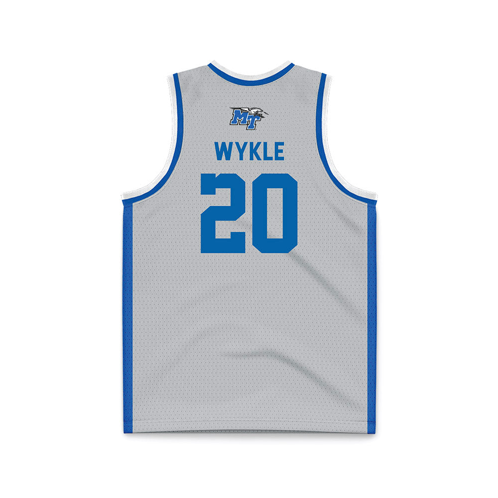 MTSU - NCAA Men's Basketball : Savon Wykle - Light Grey Basketball Jersey-1