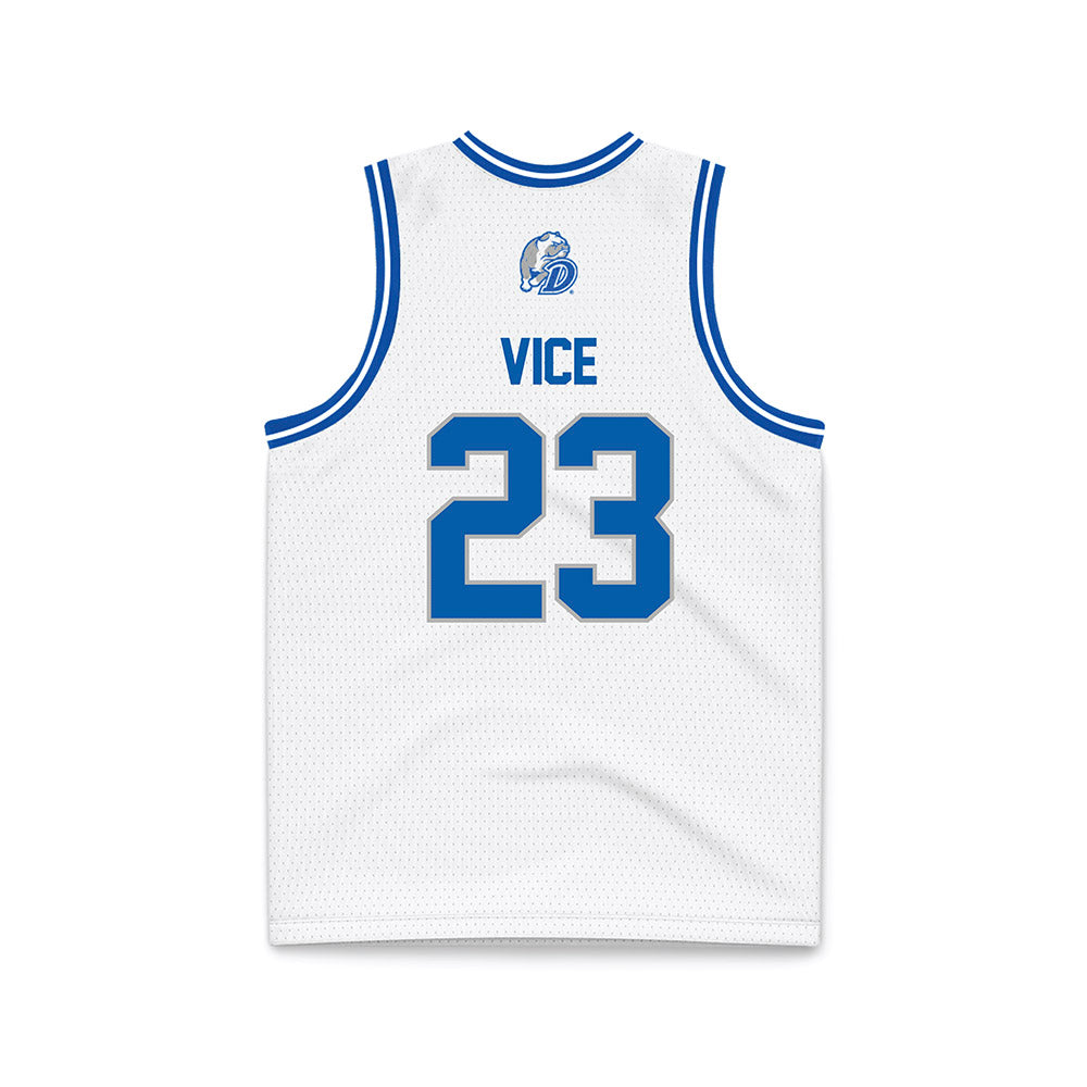 Drake - NCAA Women's Basketball : Quinn Vice - White Basketball Jersey-1
