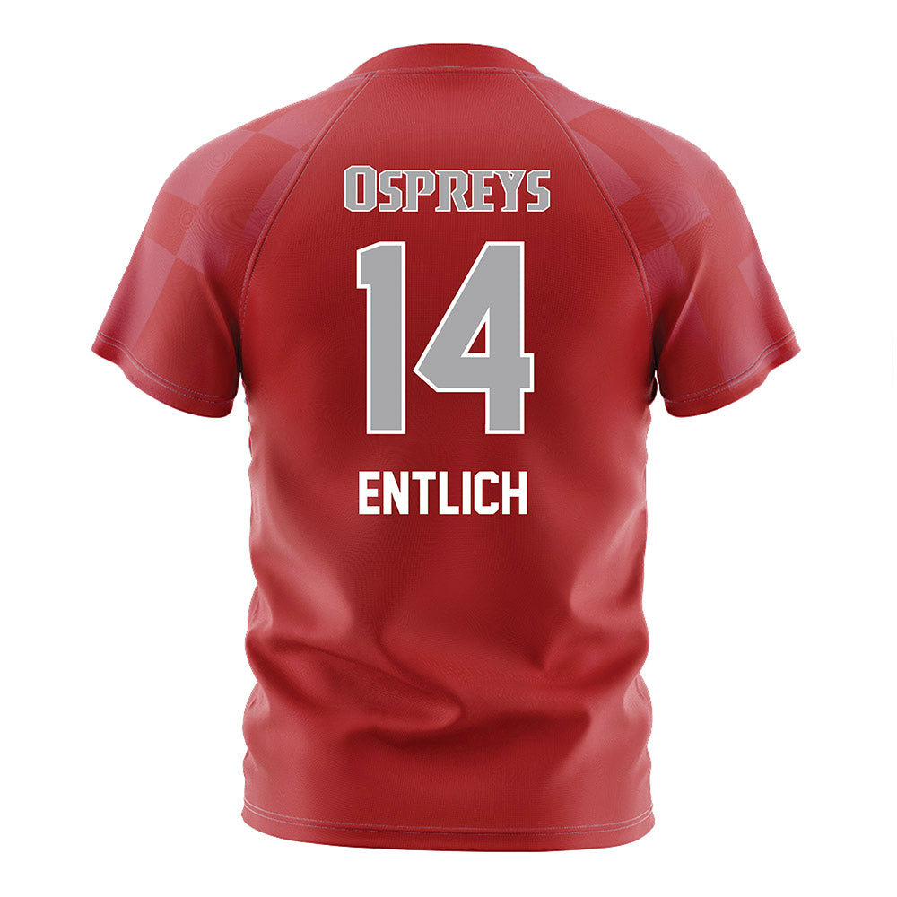 UNF - NCAA Women's Soccer : Katie Entlich - Red Soccer Jersey-1