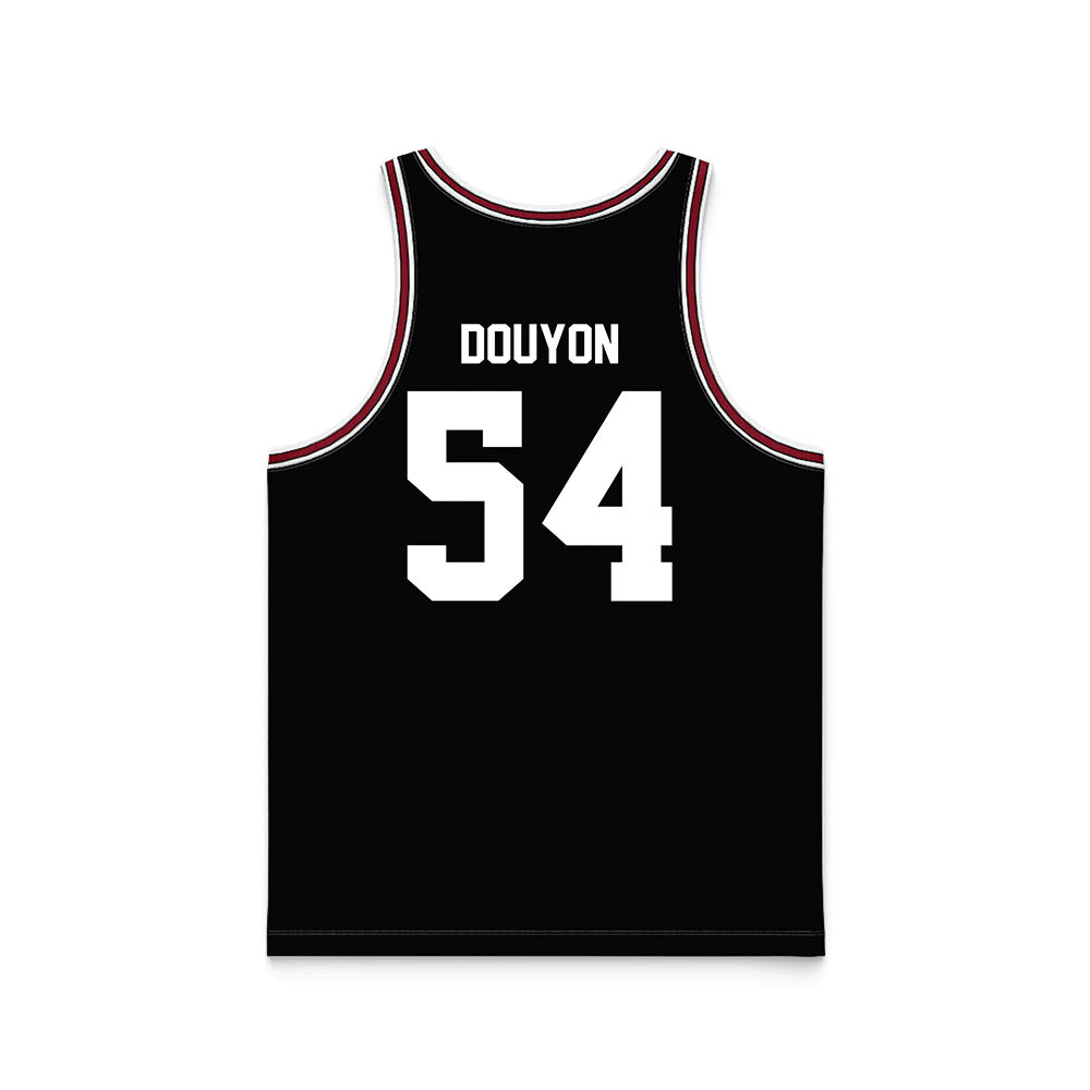 SCU - NCAA Men's Basketball : Malachi Douyon - Black Basketball Jersey-1