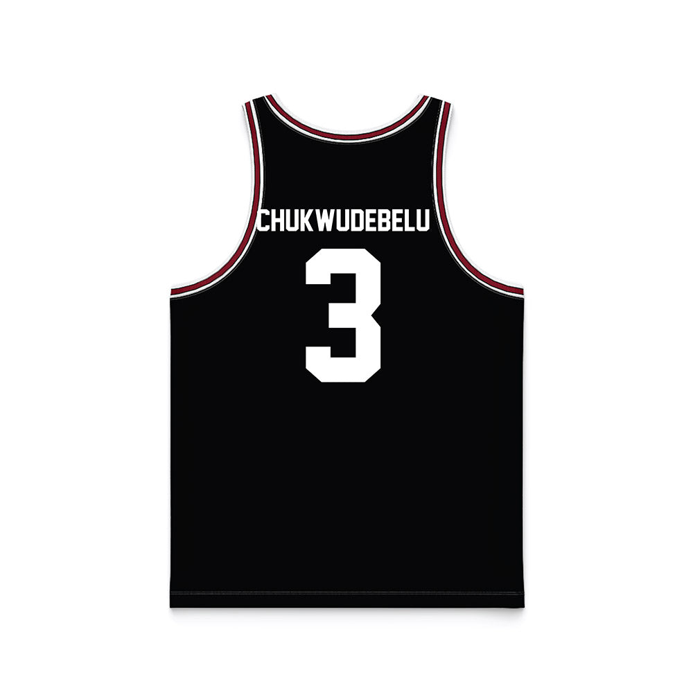 SCU - NCAA Men's Basketball : Francis Chukwudebelu - Black Basketball Jersey-1