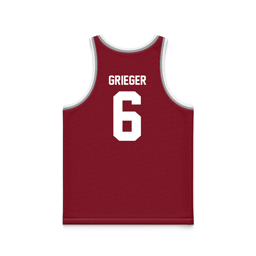 SCU - NCAA Women's Basketball : Sienna Grieger - Red Basketball Jersey-1