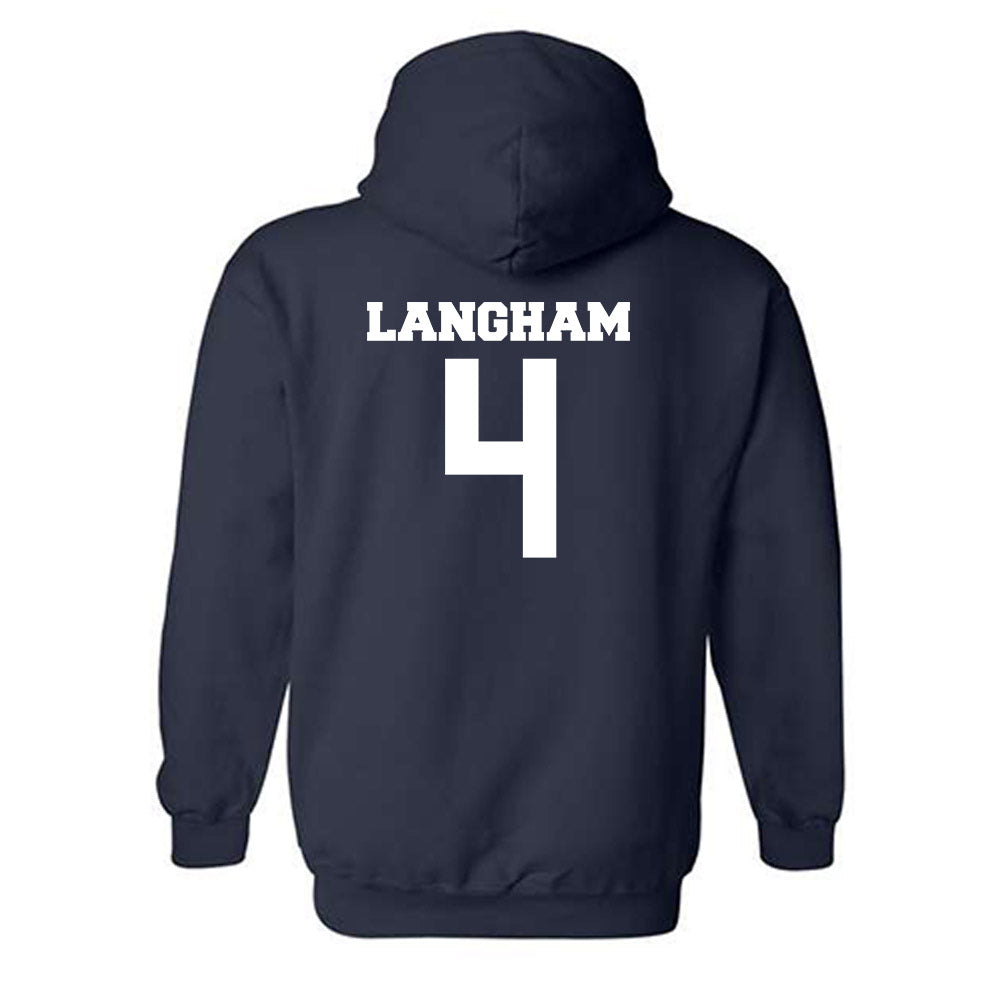 BU - NCAA Women's Basketball : Kennedy Langham - Classic Fashion Shersey Hooded Sweatshirt-1