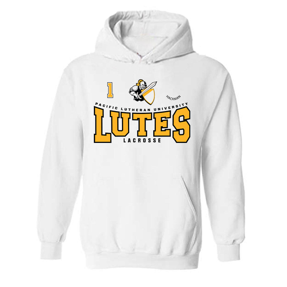 PLU - NCAA Women's Lacrosse : Paige Hackman - Classic Fashion Shersey Hooded Sweatshirt-0