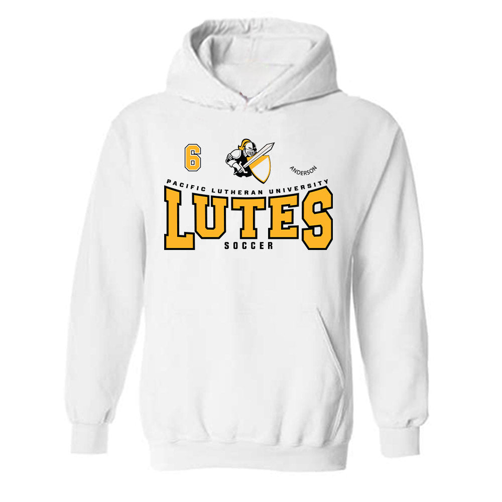 PLU - NCAA Men's Soccer : Mattias Anderson - Classic Fashion Shersey Hooded Sweatshirt-0