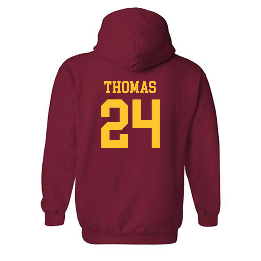 USC - NCAA Men's Track & Field : Max Thomas - Classic Shersey Hooded Sweatshirt-1