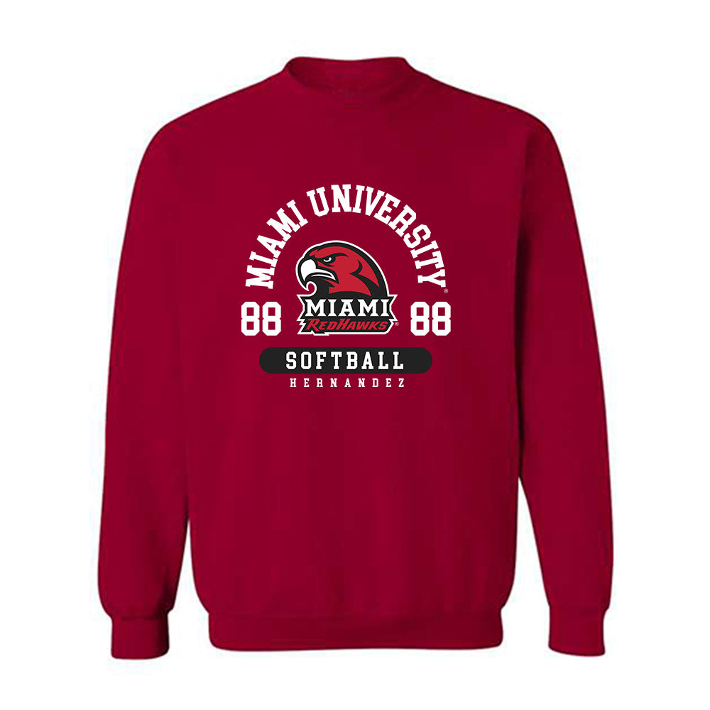 Miami of Ohio - NCAA Softball : Danitza Hernandez - Classic Fashion Shersey Crewneck Sweatshirt-0