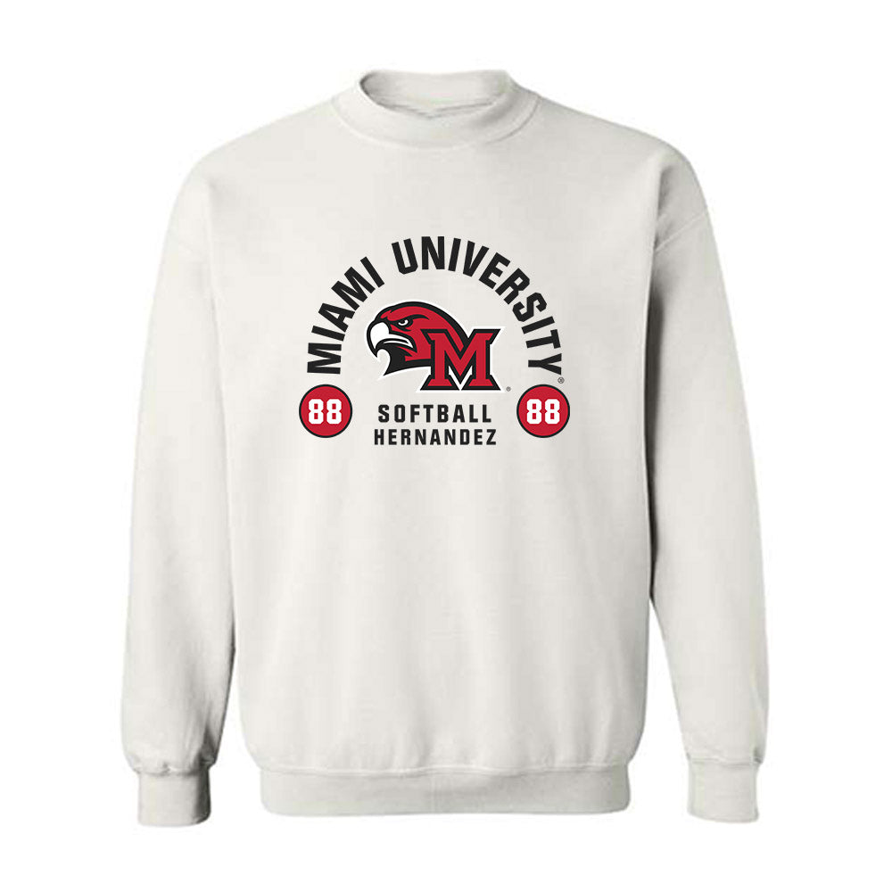 Miami of Ohio - NCAA Softball : Danitza Hernandez - Classic Fashion Shersey Crewneck Sweatshirt-0