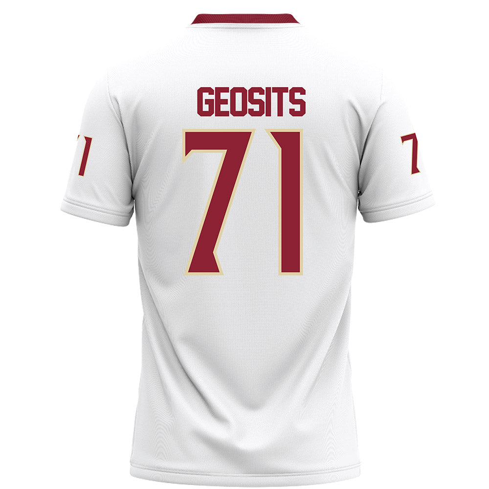 Elon - NCAA Football : Frank Geosits - White Football Jersey-1